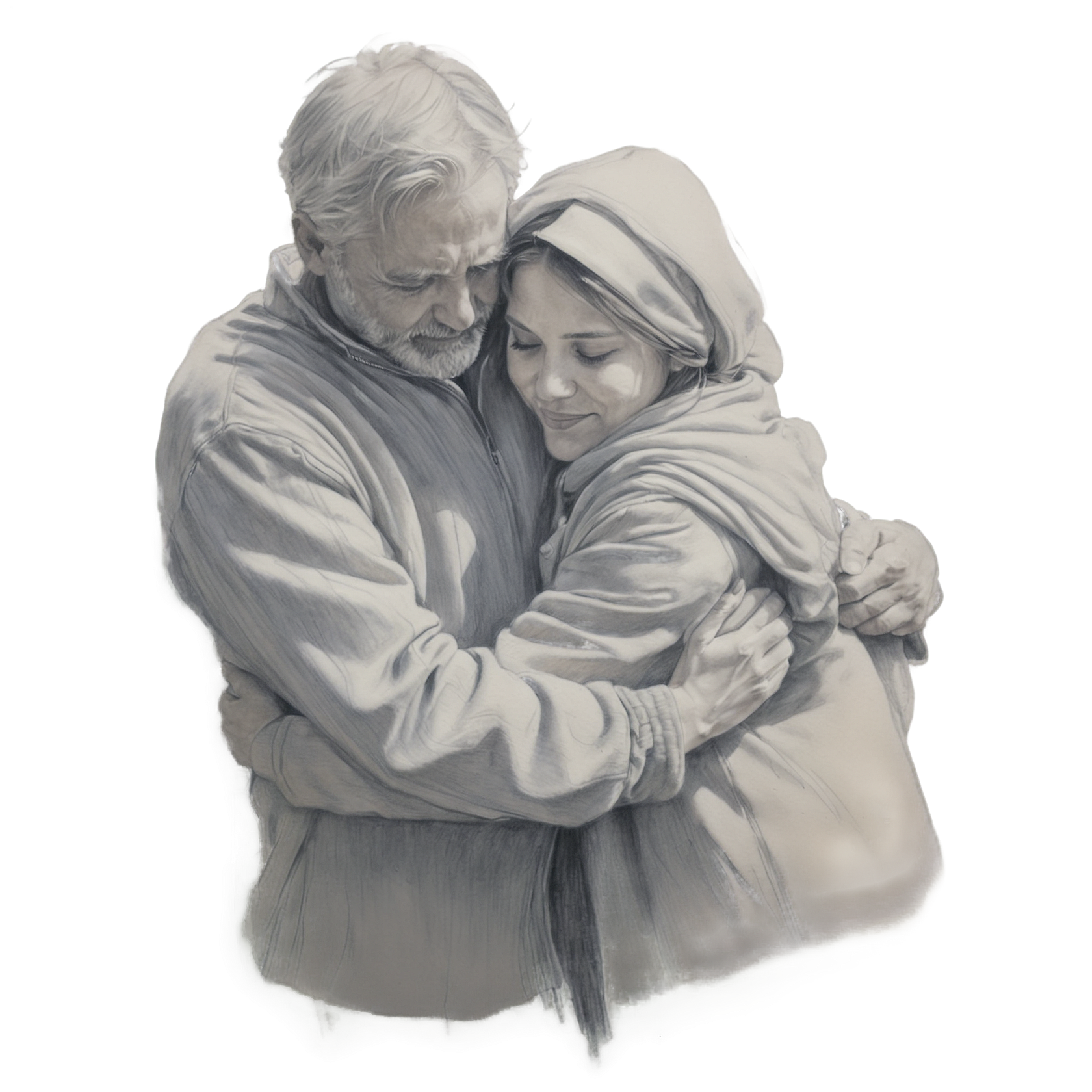 AlbedoBase_XL_sketch_of_two_people_tender